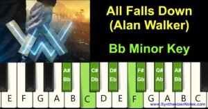 All Falls Down by Alan Walker Piano Notes and Chords