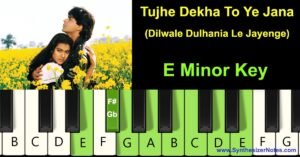 Tujhe Dekha To Ye Jana Sanam Piano Notes and Chords