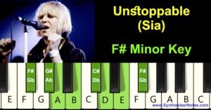 Unstoppable by Sia Piano Notes and Chords